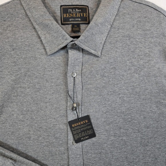 NEW‎ Jos A Bank Reserve Mens XL Gray Long Sleeve Button Down Shirt Professional - Picture 3 of 6